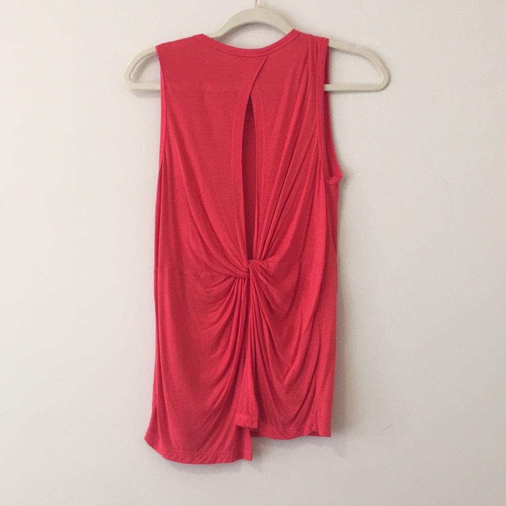 Tank top with twist back detail